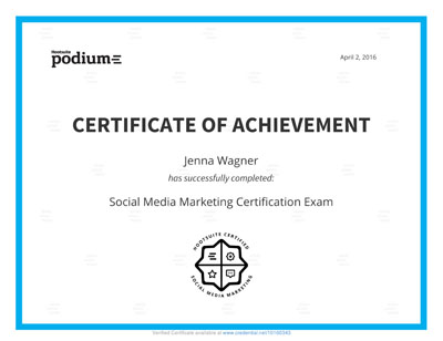 Social Media Martketing Certified